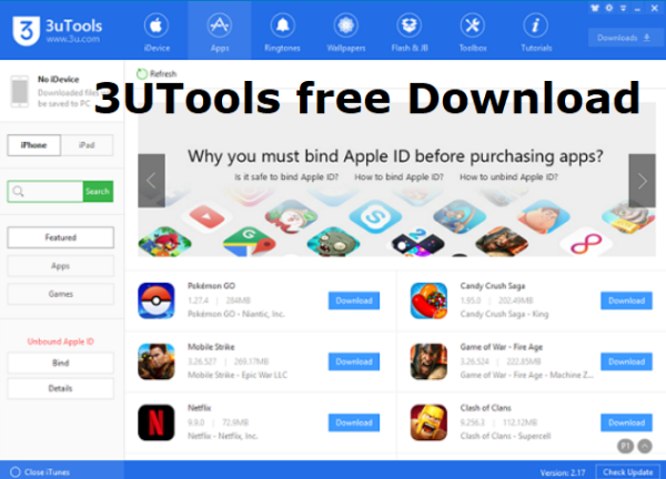 3uTools for ios instal free