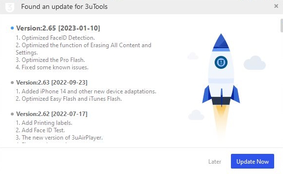 3uTools update log